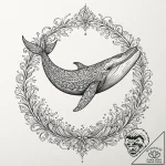 A powerful migratory whale, on its epic journ… – tattoo sketch (№1752125393_0, 10.07.2025 05:29) — tattoovalue.net