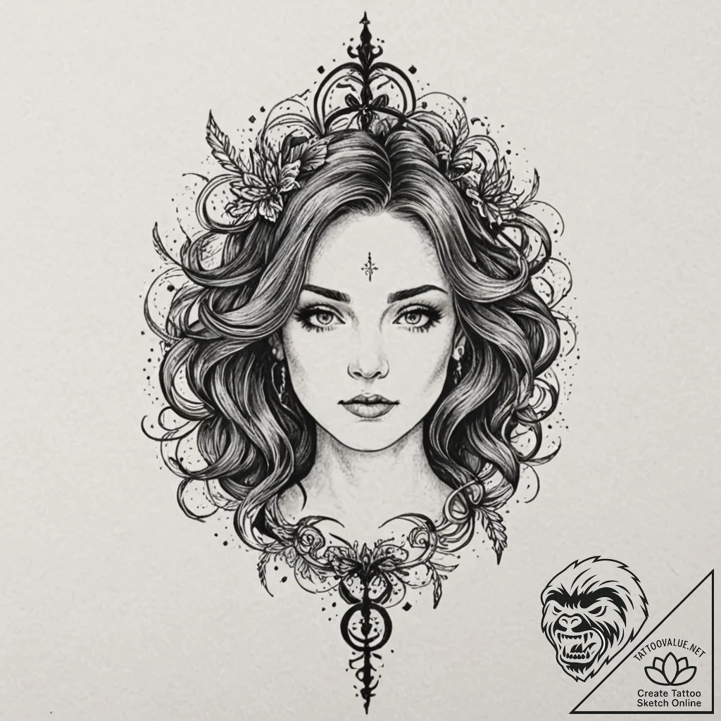 A quote "she's a little bit of heaven with a... - tattoo sketch (№1752125646_0, 10.07.2025 05:34) — tattoovalue.net