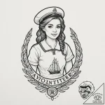 A beautiful, serene image of a volunteer, hel… – tattoo sketch (№1752127322_0, 10.07.2025 06:02) — tattoovalue.net