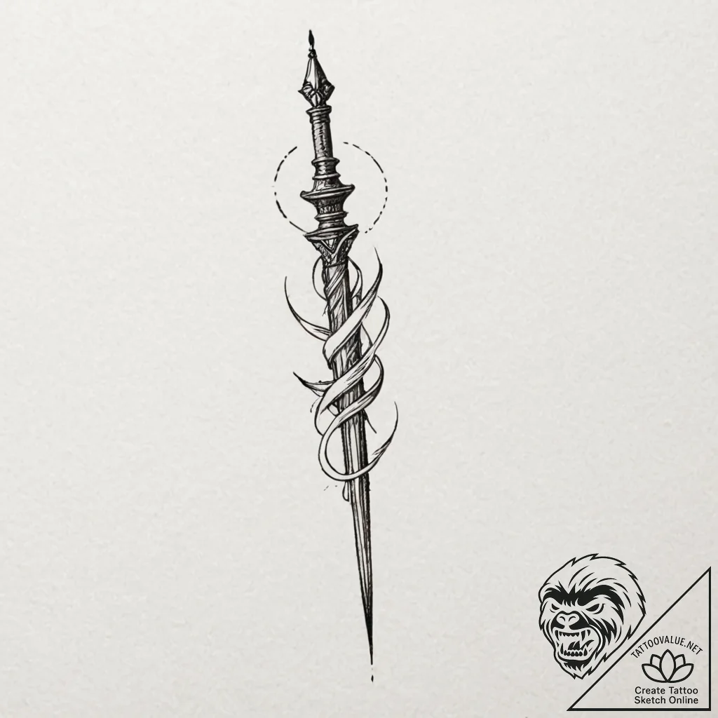 A single, black tear, but it is shaped like a... - tattoo sketch (№1752129334_0, 10.07.2025 06:35) — tattoovalue.net