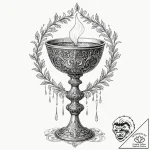 A beautiful, ornate chalice, filled with a da… – tattoo sketch (№1752130263_0, 10.07.2025 06:51) — tattoovalue.net