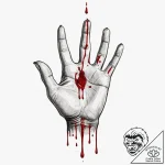 A realistic hand, with its fingers crossed, b… – tattoo sketch (№1752130601_0, 10.07.2025 06:56) — tattoovalue.net