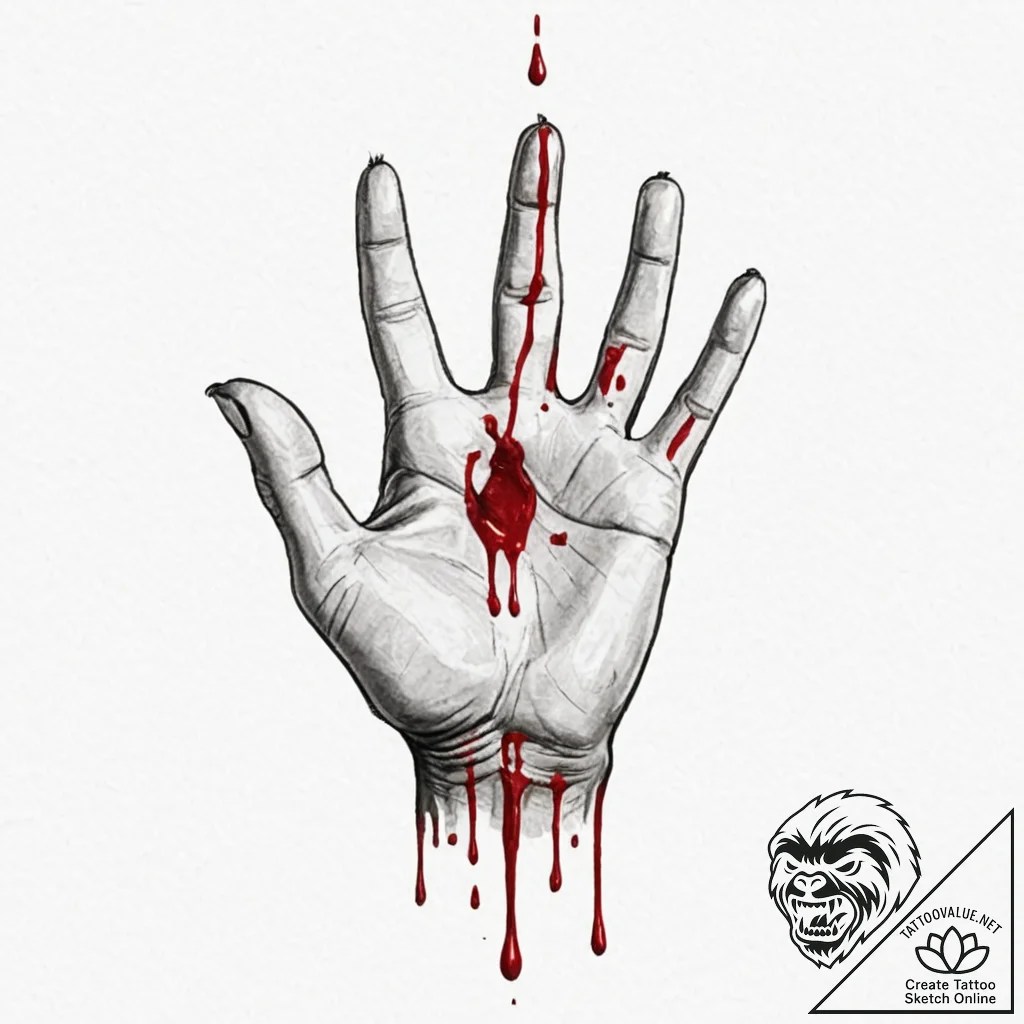A realistic hand, with its fingers crossed, b... - tattoo sketch (№1752130601_0, 10.07.2025 06:56) — tattoovalue.net