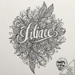 A beautiful, ornate quill pen, writing a sing… – tattoo sketch (№1752133744_0, 10.07.2025 07:49) — tattoovalue.net