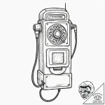 A drawing of a payphone, off the hook, concep… – tattoo sketch (№1752134414_0, 10.07.2025 08:00) — tattoovalue.net