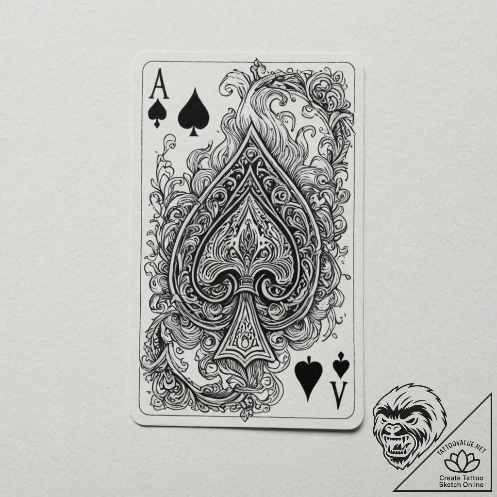 A human hand, holding a burning playing card... - tattoo sketch (№1752135527_0, 10.07.2025 08:18) — tattoovalue.net