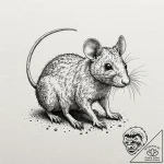 A pack of spectral rats, their eyes glowing g… – tattoo sketch (№1752135609_0, 10.07.2025 08:20) — tattoovalue.net