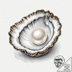 A single, perfect pearl, lying in an open oys… – tattoo sketch (№1752136411_0, 10.07.2025 08:33) — tattoovalue.net