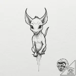 A tiny, minimalist devil’s tail, peeking out… – tattoo sketch (№1752137154_0, 10.07.2025 08:45) — tattoovalue.net
