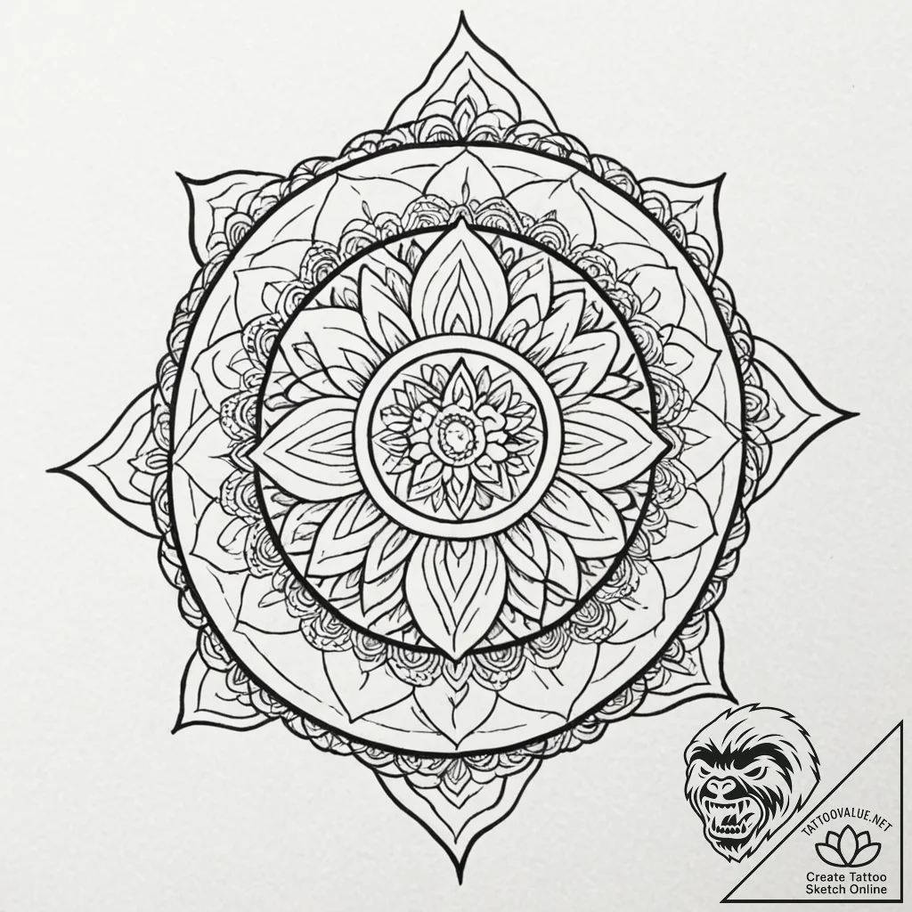 A simple drawing of a city sewer grate, tatto... - tattoo sketch (№1752137235_0, 10.07.2025 08:47) — tattoovalue.net