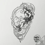 A beautiful, ornate set of climbing gear, rea… – tattoo sketch (№1752137320_0, 10.07.2025 08:48) — tattoovalue.net