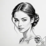 A beautiful, serene image of a caregiver – tattoo sketch (№1752138912_0, 10.07.2025 09:15) — tattoovalue.net