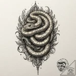 A beautiful, but venomous snake, its scales a… – tattoo sketch (№1752139163_0, 10.07.2025 09:19) — tattoovalue.net