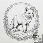 A beautiful, but determined arctic fox, hunti… – tattoo sketch (№1752139663_0, 10.07.2025 09:27) — tattoovalue.net