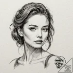 A portrait of a beautiful woman, but she is a… – tattoo sketch (№1752139740_0, 10.07.2025 09:29) — tattoovalue.net
