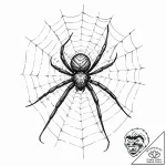 A beautiful, but focused spider, meticulously… – tattoo sketch (№1752140375_0, 10.07.2025 09:39) — tattoovalue.net