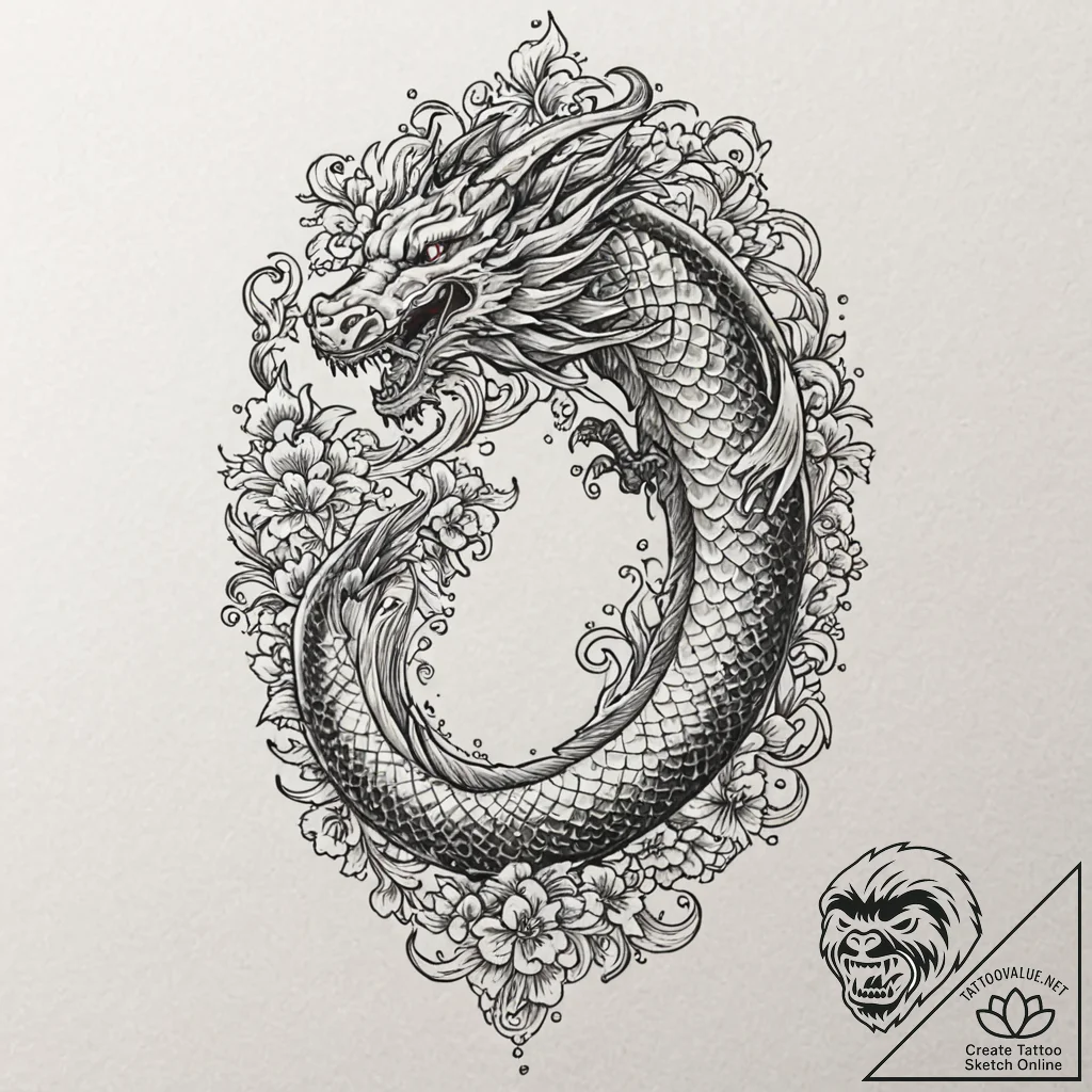 A beautiful, ornate scimitar, its curve is el... - tattoo sketch (№1752141201_0, 10.07.2025 09:53) — tattoovalue.net