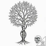 A seed, sprouting into a mighty tree that is… – tattoo sketch (№1752141366_0, 10.07.2025 09:56) — tattoovalue.net