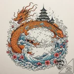 A beautiful, detailed drawing of a family cas… – tattoo sketch (№1752142033_0, 10.07.2025 10:07) — tattoovalue.net