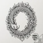 A realistic pomegranate, split open to reveal… – tattoo sketch (№1752143118_0, 10.07.2025 10:25) — tattoovalue.net