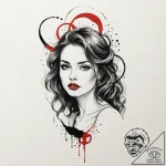 A beautiful, abstract representation of a mem… – tattoo sketch (№1752143284_0, 10.07.2025 10:28) — tattoovalue.net