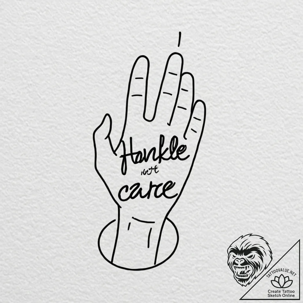 A phrase "handle with care, but she's not fra... - tattoo sketch (№1752143369_0, 10.07.2025 10:29) — tattoovalue.net
