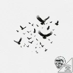 A pack of vultures, circling overhead – tattoo sketch (№1752143872_0, 10.07.2025 10:37) — tattoovalue.net