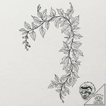 A beautiful, delicate pattern of ivy vines, t… – tattoo sketch (№1752144124_0, 10.07.2025 10:42) — tattoovalue.net