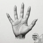 A human hand, with its fingers sharpened into… – tattoo sketch (№1752144292_0, 10.07.2025 10:44) — tattoovalue.net