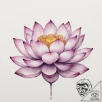 A beautiful, blooming lotus flower, with soft… – tattoo sketch (№1752144876_0, 10.07.2025 10:54) — tattoovalue.net