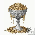 A beautiful, ornate chalice, overflowing with… – tattoo sketch (№1752144959_0, 10.07.2025 10:55) — tattoovalue.net