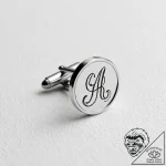 A single, perfect cufflink, with a personal i… – tattoo sketch (№1752146301_0, 10.07.2025 11:18) — tattoovalue.net