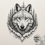 A wolf’s paw print, leaving a deep, determine… – tattoo sketch (№1752147640_0, 10.07.2025 11:40) — tattoovalue.net
