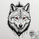 A beautiful, realistic wolf’s eye, with a ref… – tattoo sketch (№1752147952_0, 10.07.2025 11:45) — tattoovalue.net