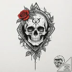 A single, black rune of war, like thurisaz or… – tattoo sketch (№1752148358_0, 10.07.2025 11:52) — tattoovalue.net