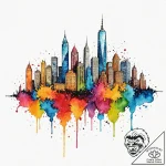 A simple drawing of a city skyline, but it’s… – tattoo sketch (№1752148442_0, 10.07.2025 11:54) — tattoovalue.net
