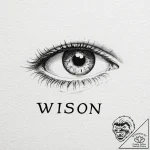 A single, powerful word “vision”, with an eye… – tattoo sketch (№1752150397_0, 10.07.2025 12:26) — tattoovalue.net