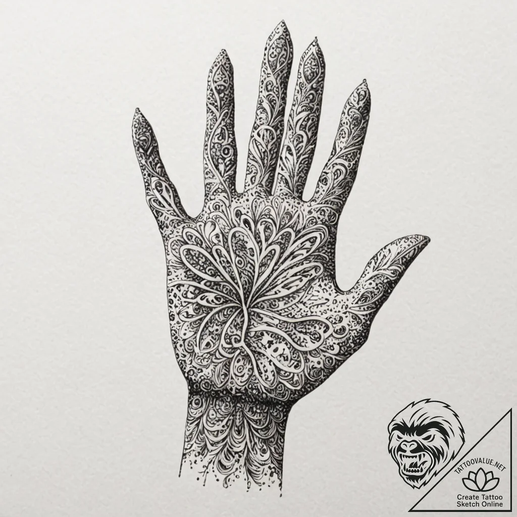 A drawing of a hand, with its fingers crossed... - tattoo sketch (№1752152874_0, 10.07.2025 13:07) — tattoovalue.net