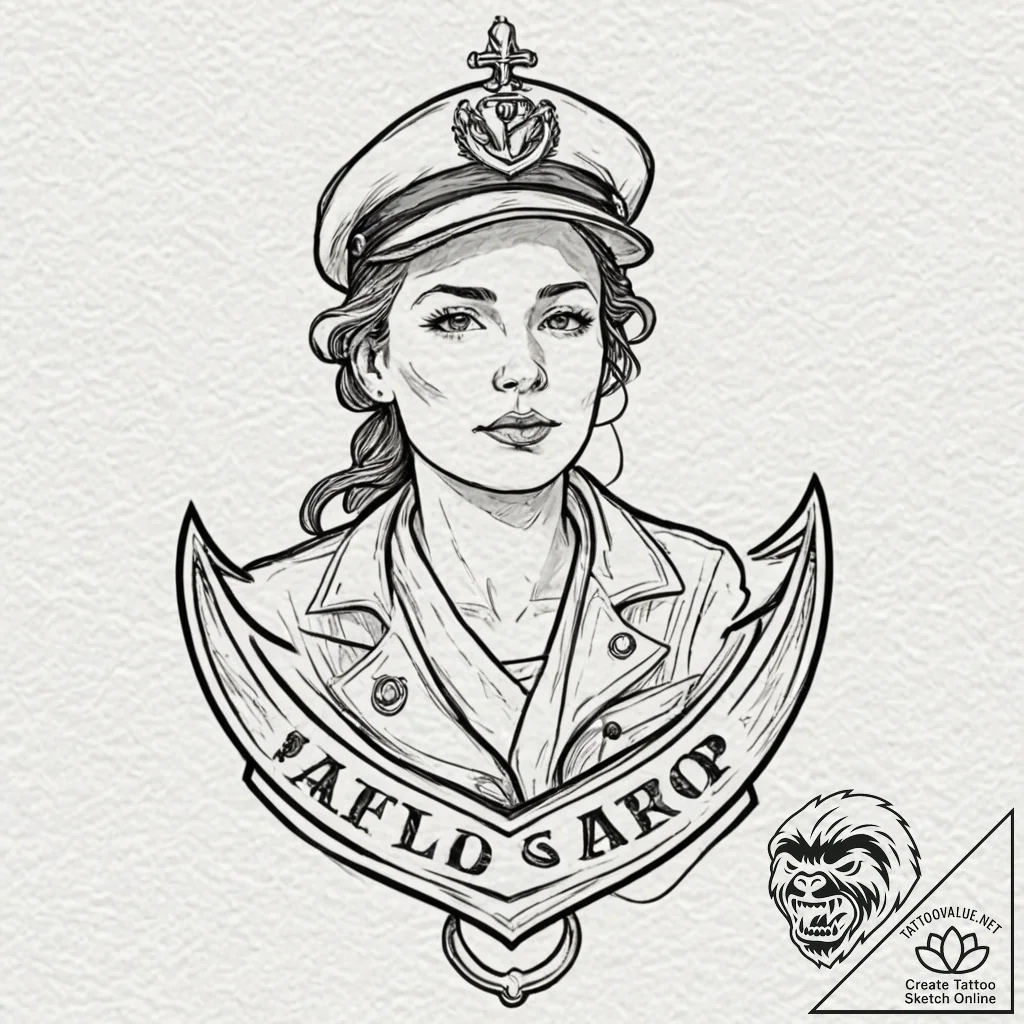 A person, whose body is a safe harbor for shi... - tattoo sketch (№1752153901_0, 10.07.2025 13:25) — tattoovalue.net