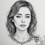 A woman crying, her tears are tiny, colorful… – tattoo sketch (№1752154072_0, 10.07.2025 13:27) — tattoovalue.net