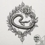 A snake, its body forming the infinity symbol… – tattoo sketch (№1752154753_0, 10.07.2025 13:39) — tattoovalue.net