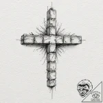 A simple drawing of a brick wall, symbolizing… – tattoo sketch (№1752155077_0, 10.07.2025 13:44) — tattoovalue.net