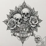 A single, powerful word “serve”, written in a… – tattoo sketch (№1752155659_0, 10.07.2025 13:54) — tattoovalue.net