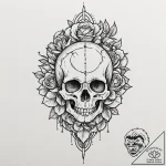 A safety pin, holding together a tear in the… – tattoo sketch (№1752157557_0, 10.07.2025 14:25) — tattoovalue.net