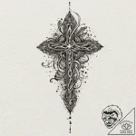 A single musical note, dissolving into a spla… – tattoo sketch (№1752157643_0, 10.07.2025 14:27) — tattoovalue.net