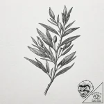 A single, perfect olive branch, symbolizing p… – tattoo sketch (№1752159633_0, 10.07.2025 15:00) — tattoovalue.net