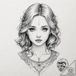 A beautiful, but empty and soulless porcelain… – tattoo sketch (№1752161415_0, 10.07.2025 15:30) — tattoovalue.net