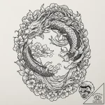A beautiful, ornate mirror, but it shows a di… – tattoo sketch (№1752163445_0, 10.07.2025 16:04) — tattoovalue.net