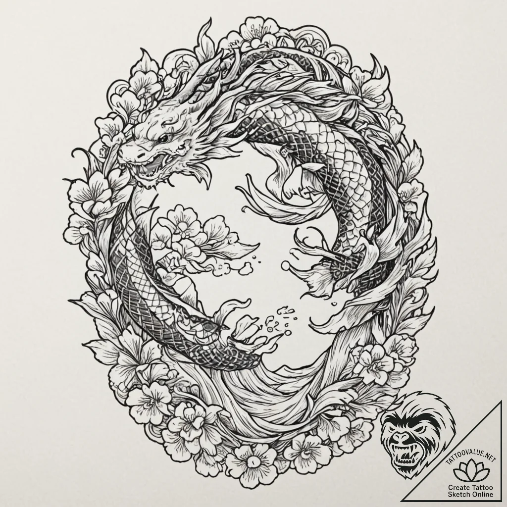 A beautiful, ornate mirror, but it shows a di... - tattoo sketch (№1752163445_0, 10.07.2025 16:04) — tattoovalue.net