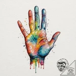 A drawing of a hand, with its fingers crossed… – tattoo sketch (№1752163529_0, 10.07.2025 16:05) — tattoovalue.net